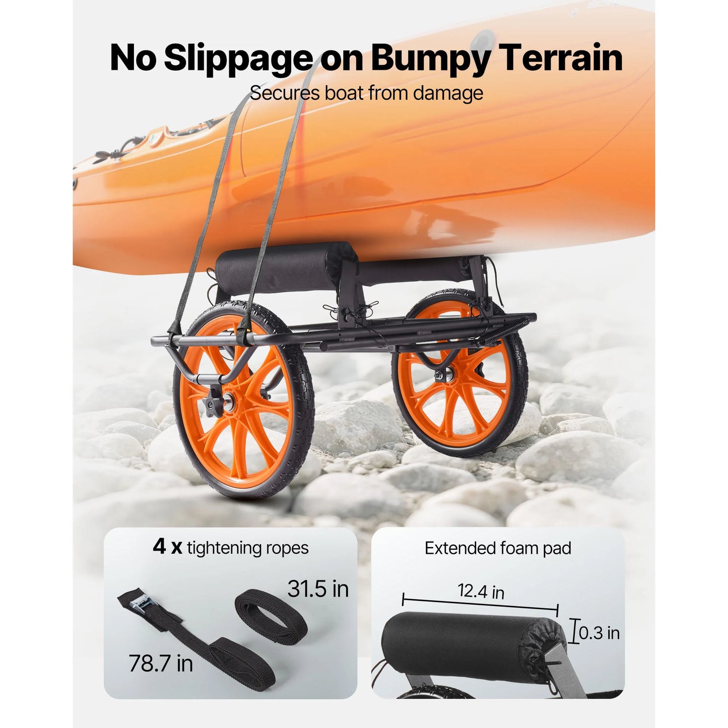 SucceBuy Kayak Cart And Paddle Board Trolley For Canoes 330Lbs
