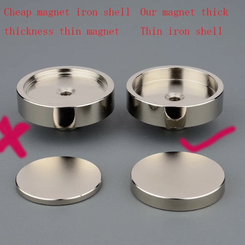 Double Sided 140/180/200KG Strong Magnets Power Round Magnetic Material Base Fishing Magnet Gloves Bag 15M Rope
