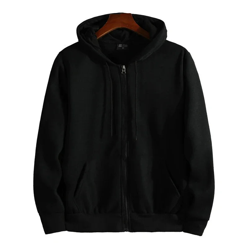 Men's Zipper Hoodie Sweatshirt Autumn Winter Casual Wear