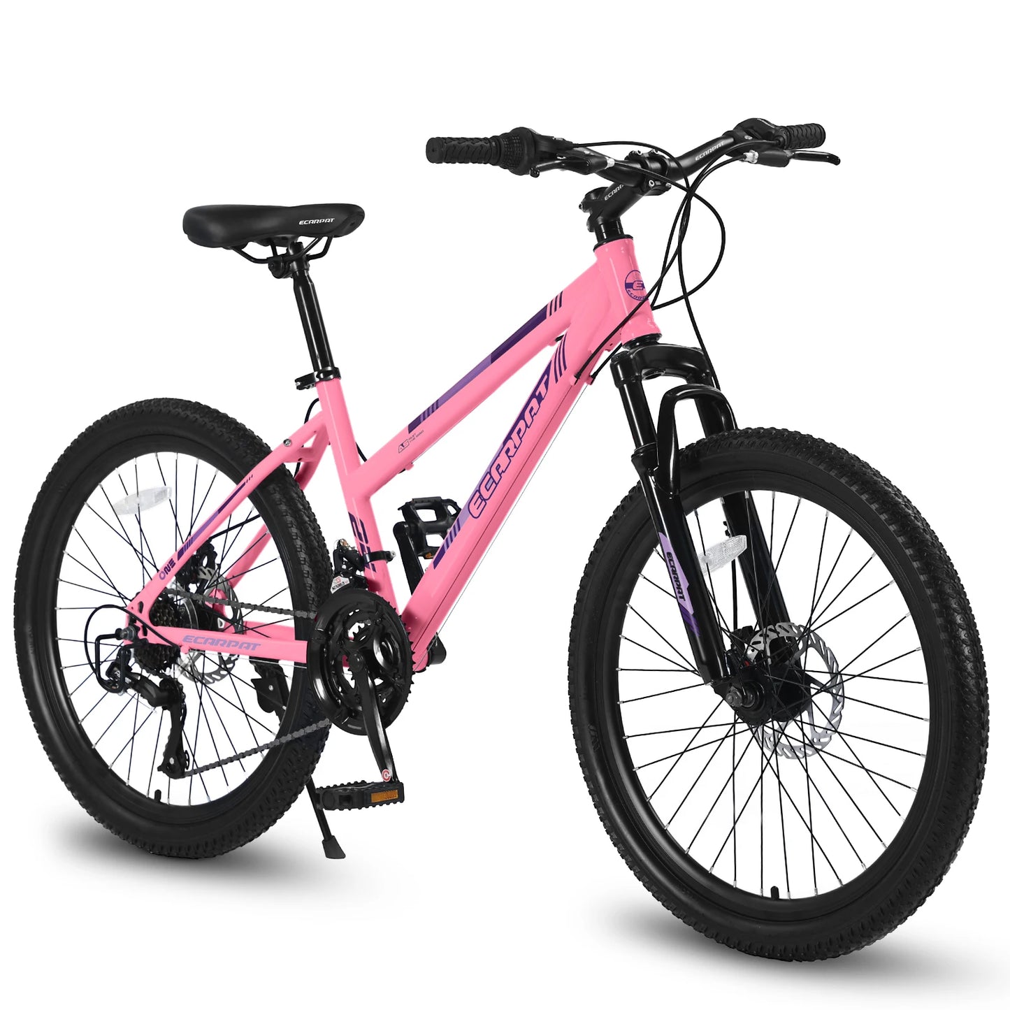 Ecarpat Women's Mountain Bike With Front Suspension And Disc Brakes