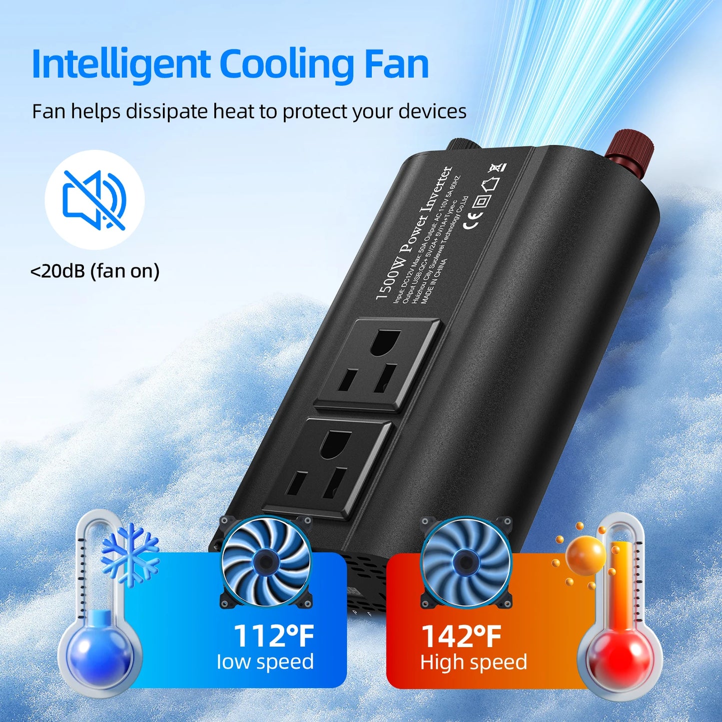 TATALIKEN 1500W Solar Inverter LCD Display