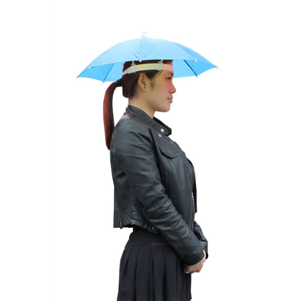 MOJOYCE Fishing Umbrella Hat Foldable Sun Shade Waterproof