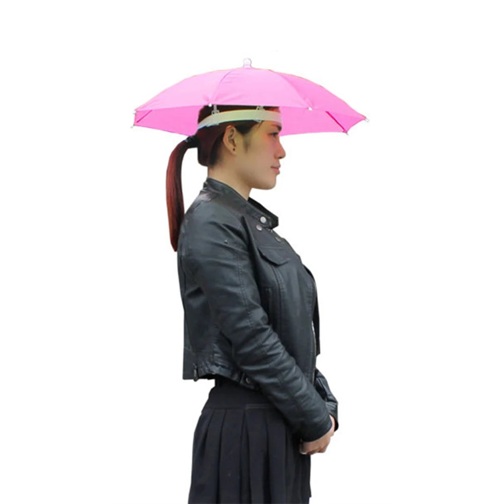 MOJOYCE Fishing Umbrella Hat Foldable Sun Shade Waterproof