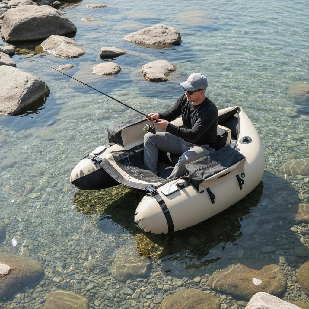 Inflatable Fishing Boat Portable Oxford Cloth Outdoor Use