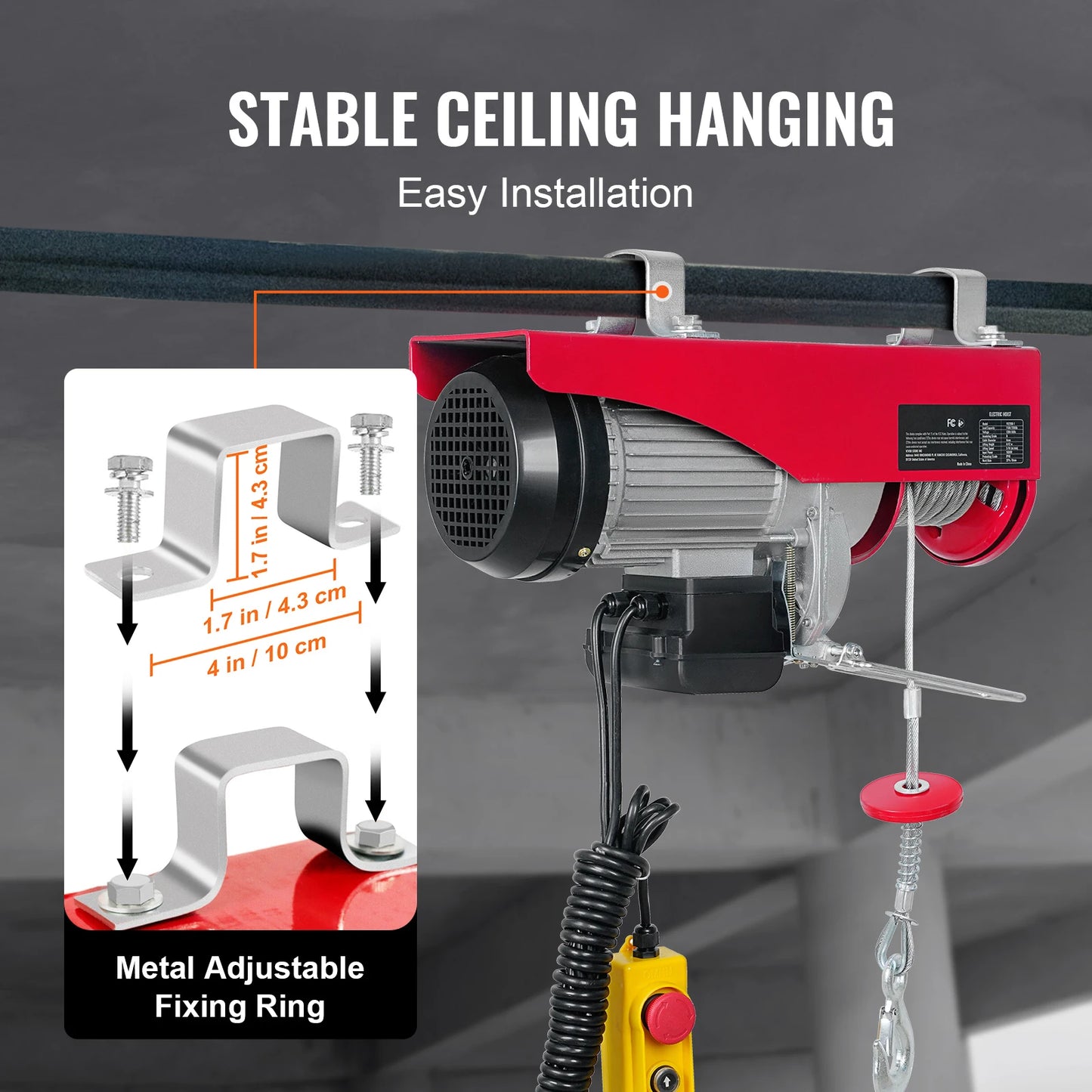 SucceBuy Electric Hoist With Wired And Wireless Remote Control