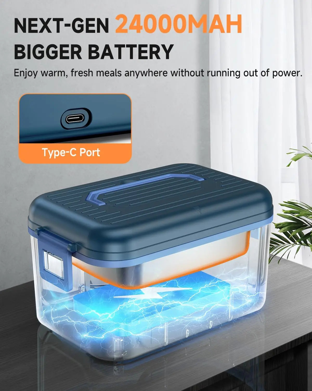 Cordless Electric Lunch Box With Self Heating Function