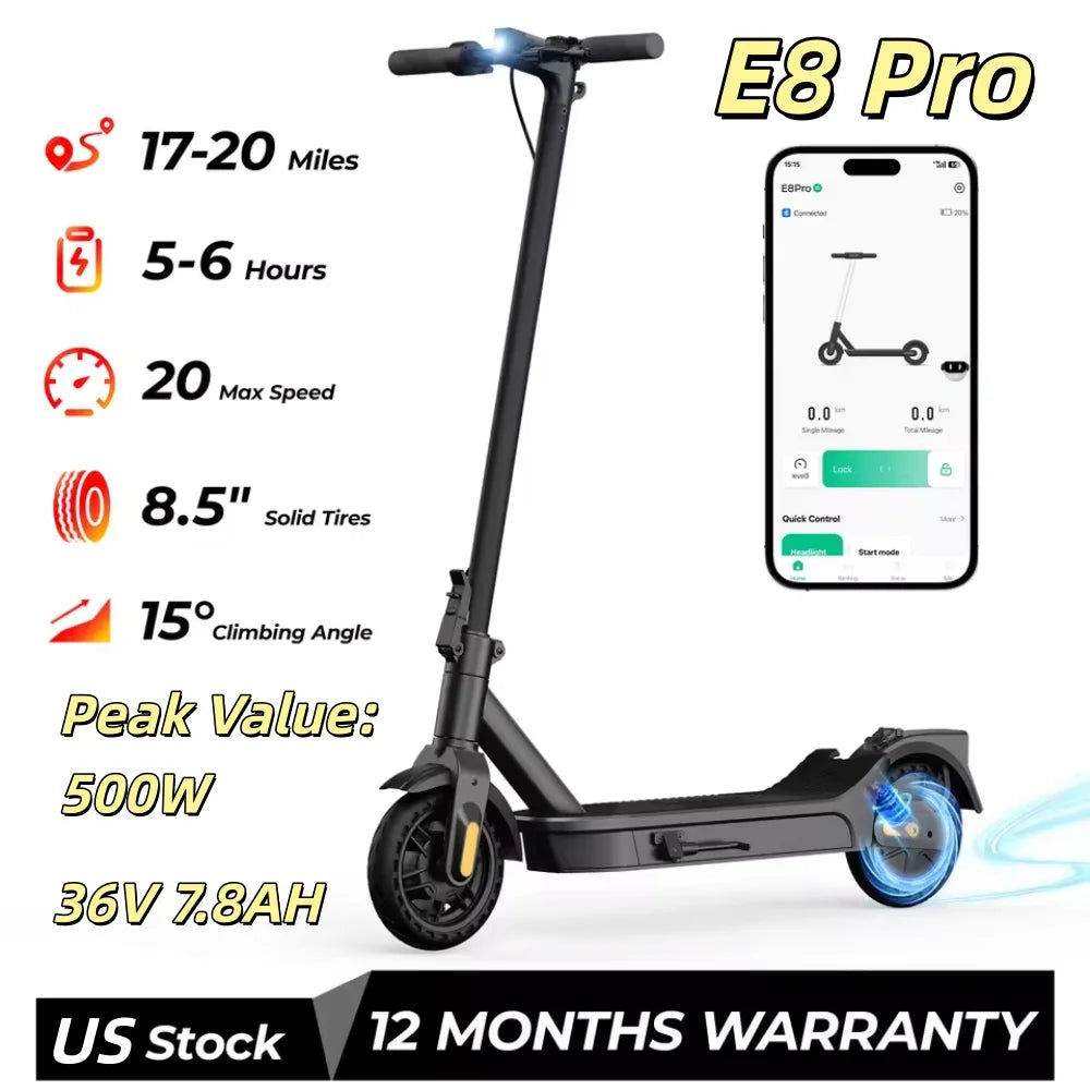 HeroPick Foldable Electric Scooter 500W 36V Long Range