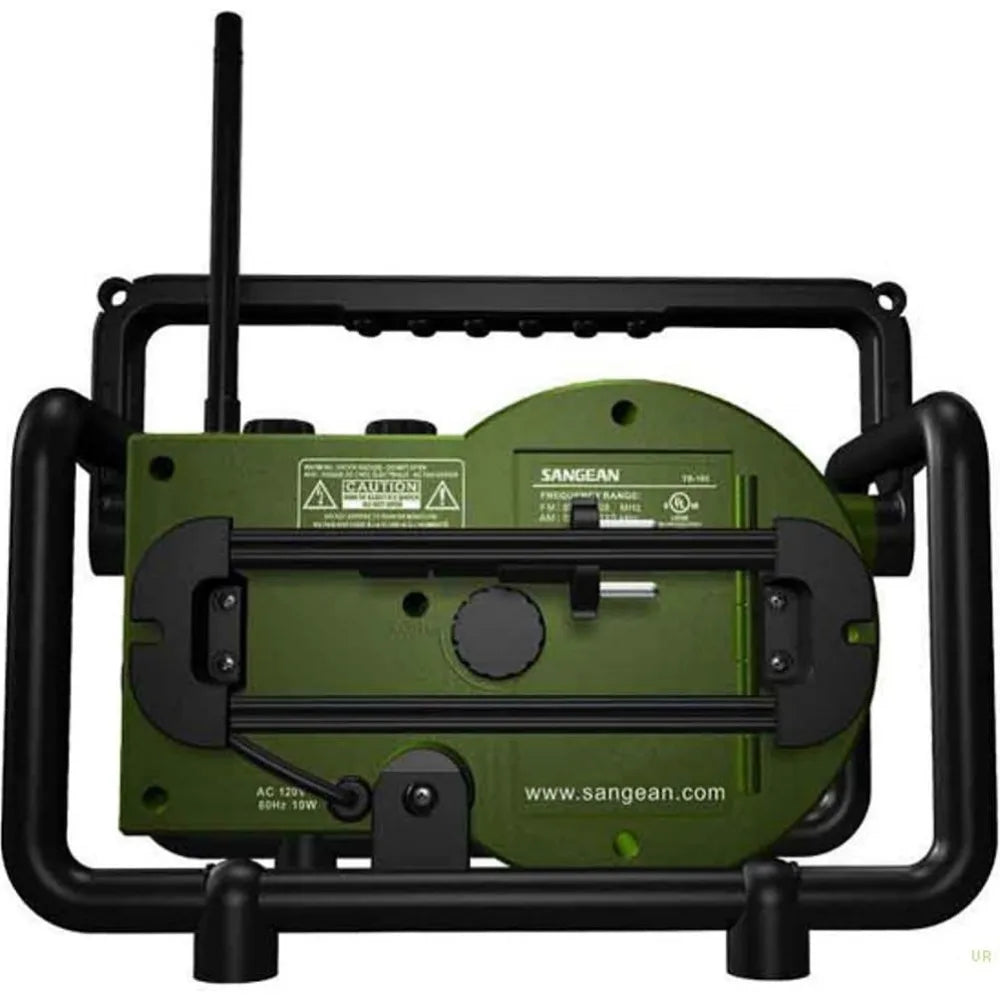 Ultra-Rugged Digital Rechargeable Radio, FM/AM/Aux, Green