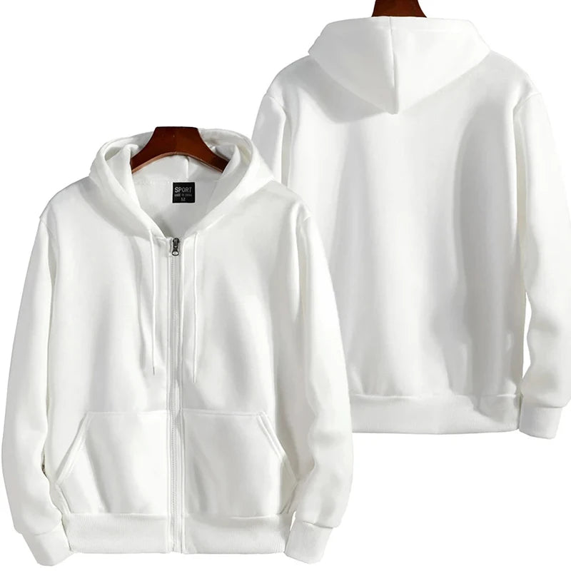 Men's Zipper Hoodie Sweatshirt Autumn Winter Casual Wear