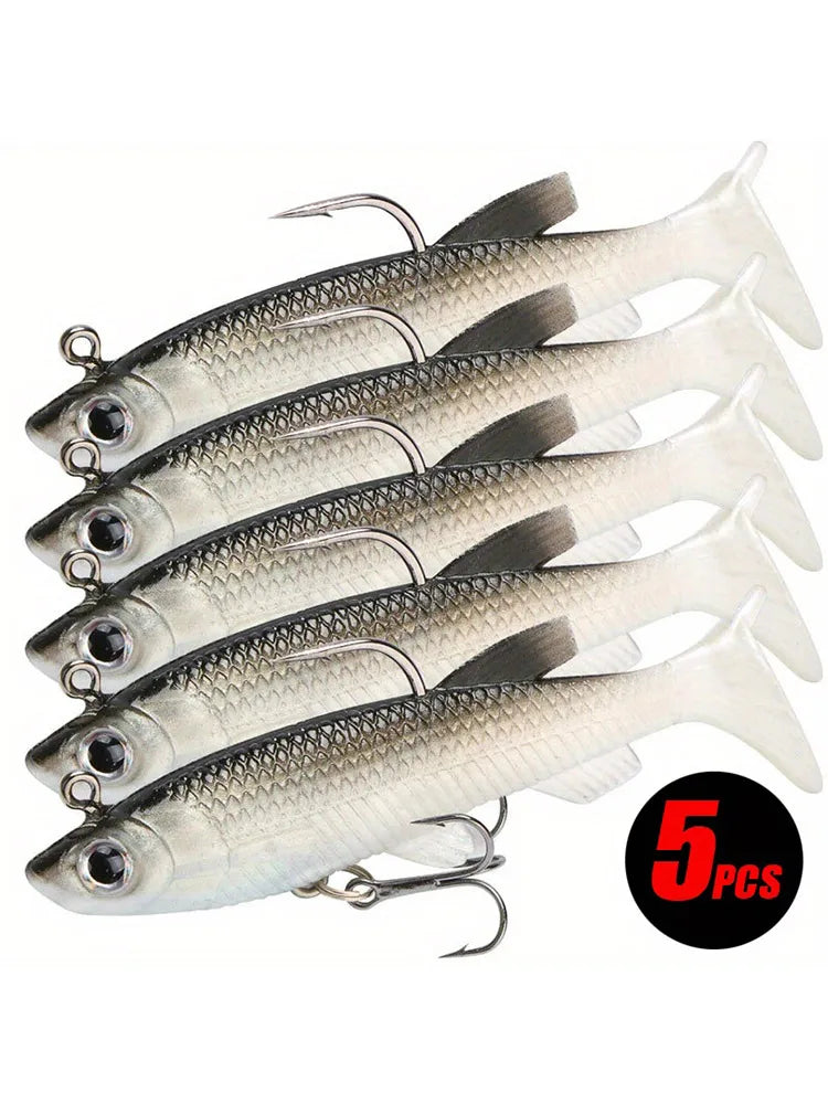 Realistic Soft Bait Lure Kit 5Pcs For Freshwater Fishing