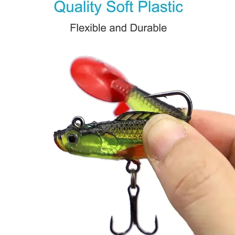 Six Piece Wobblers Soft Silicone Fishing Lures For Sea Bass