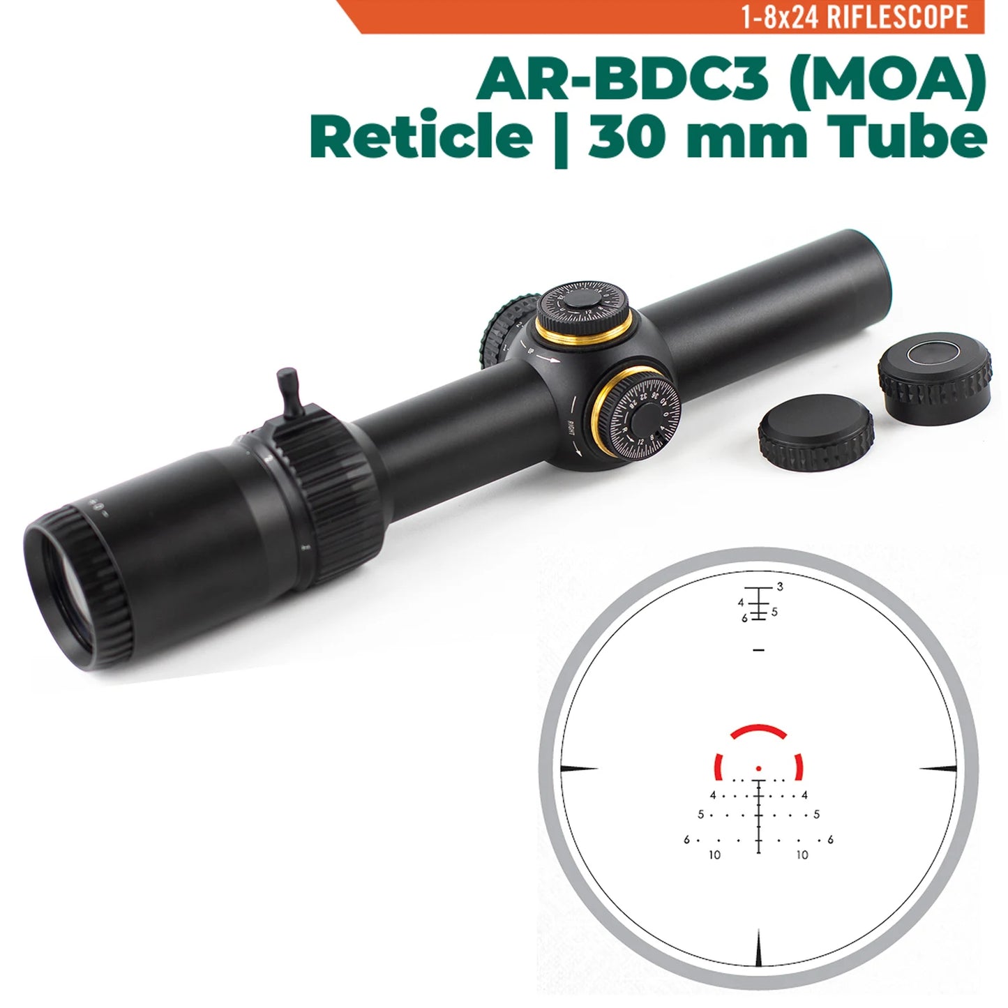 Original V*RT*X Optics St**ke E*gle 1-8X24 Second Focal Plane(SFP) Riflescope AR-BDC3 Reticle Waterproof/Shock Resistant