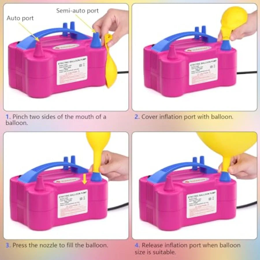 Curated Picks IDAODAN Electric Balloon Pump, Portable Electric Balloon Blower Machine Inflator Air Pump for Party Decorations