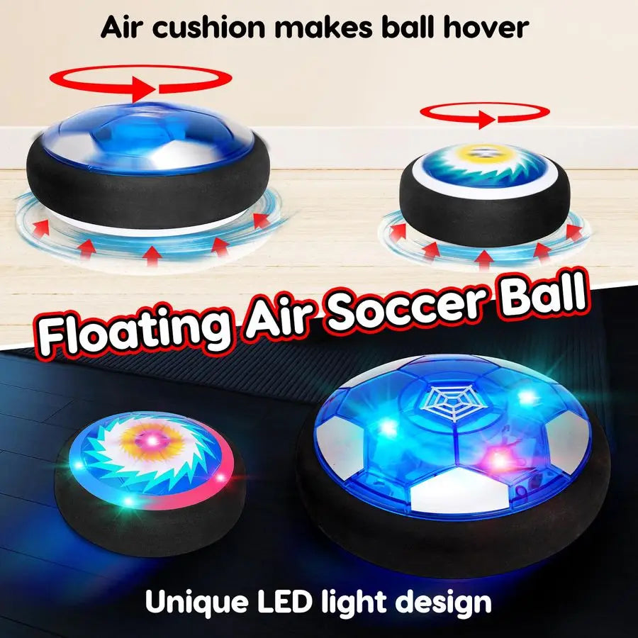 3 In Hover Soccer Ball Indoor LED Lights Playtime Set
