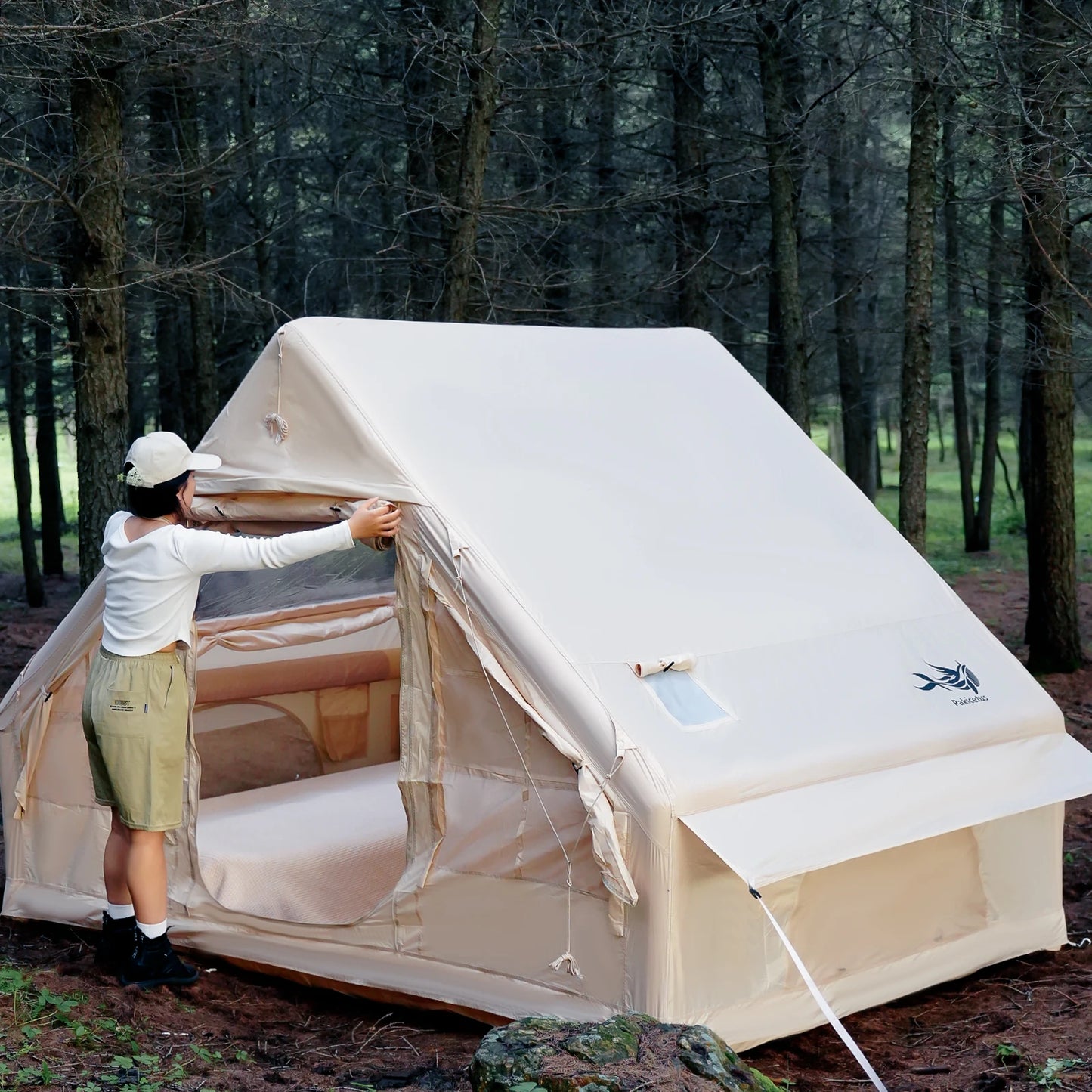 Pakicetus Inflatable Tent With Skylight Quick Setup Family Luxury Tent