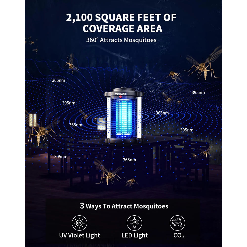 Minimoon Outdoor Mosquito Zapper Dual LED 4200V