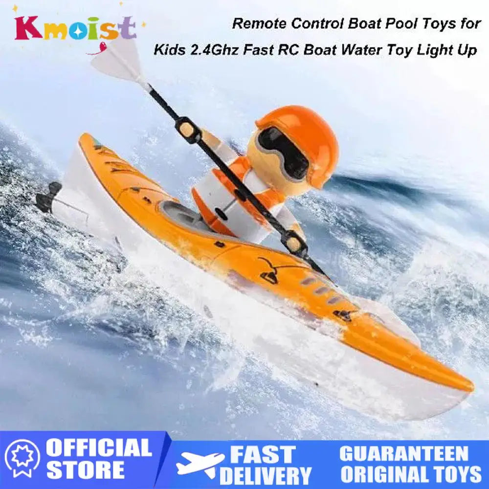 Remote Control Speedboat RC Boat Paddling Kayak Water Racing Battle Ship Game Outdoor Children's Toys for Kids Boys Gifts