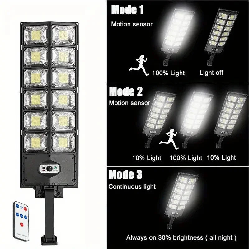 KEWEN 504LED Ultra-Bright Solar Street Light With Motion Sensor