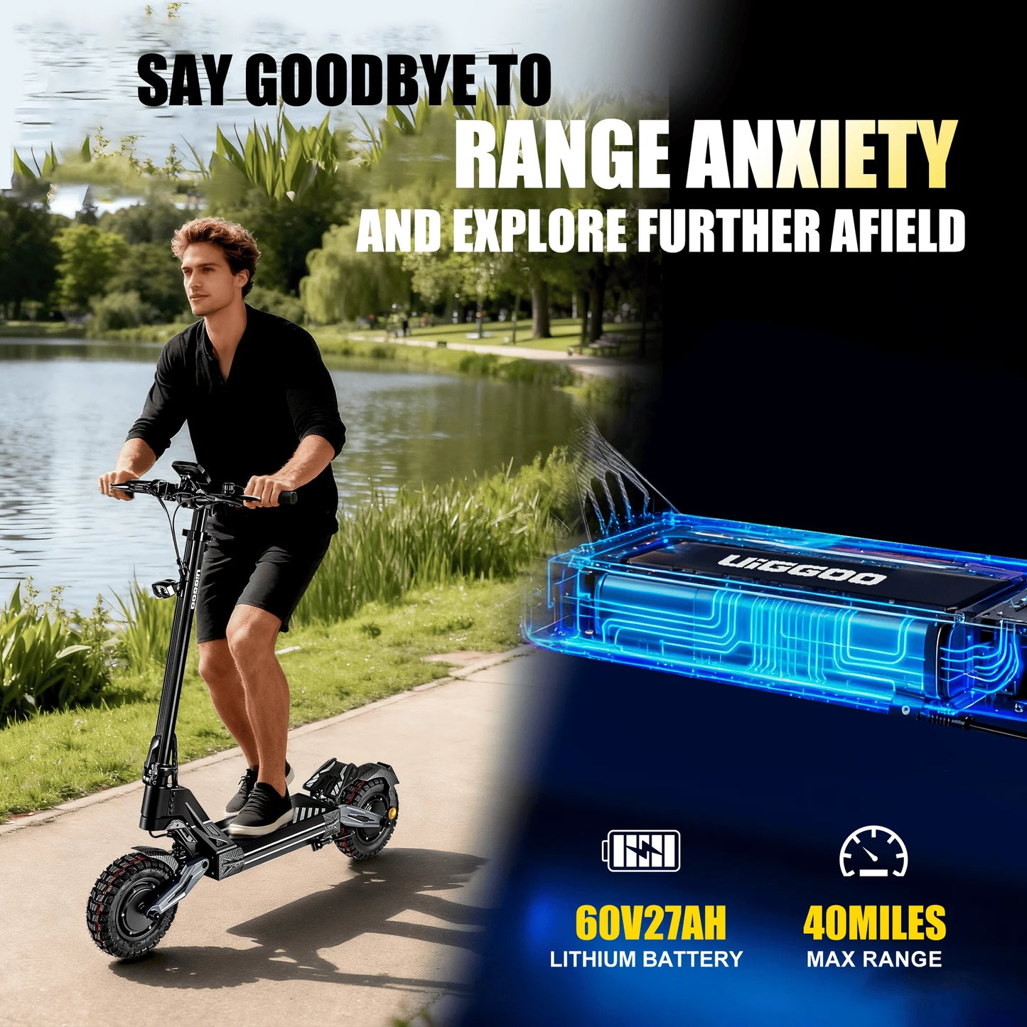 EOEOTWO Dual 4000W Electric Scooter 60V 27Ah