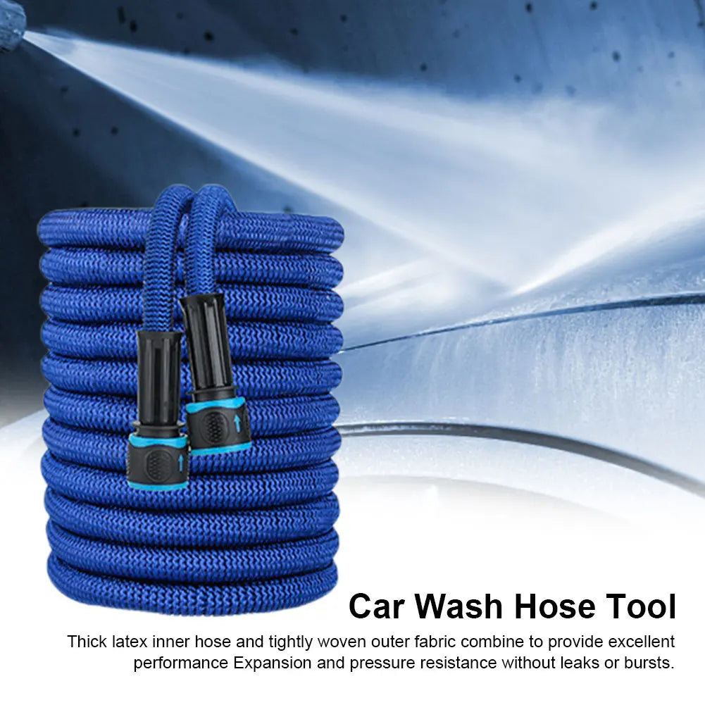Expandable Flexible Water Hose With Spray Nozzle For Garden And Car Wash
