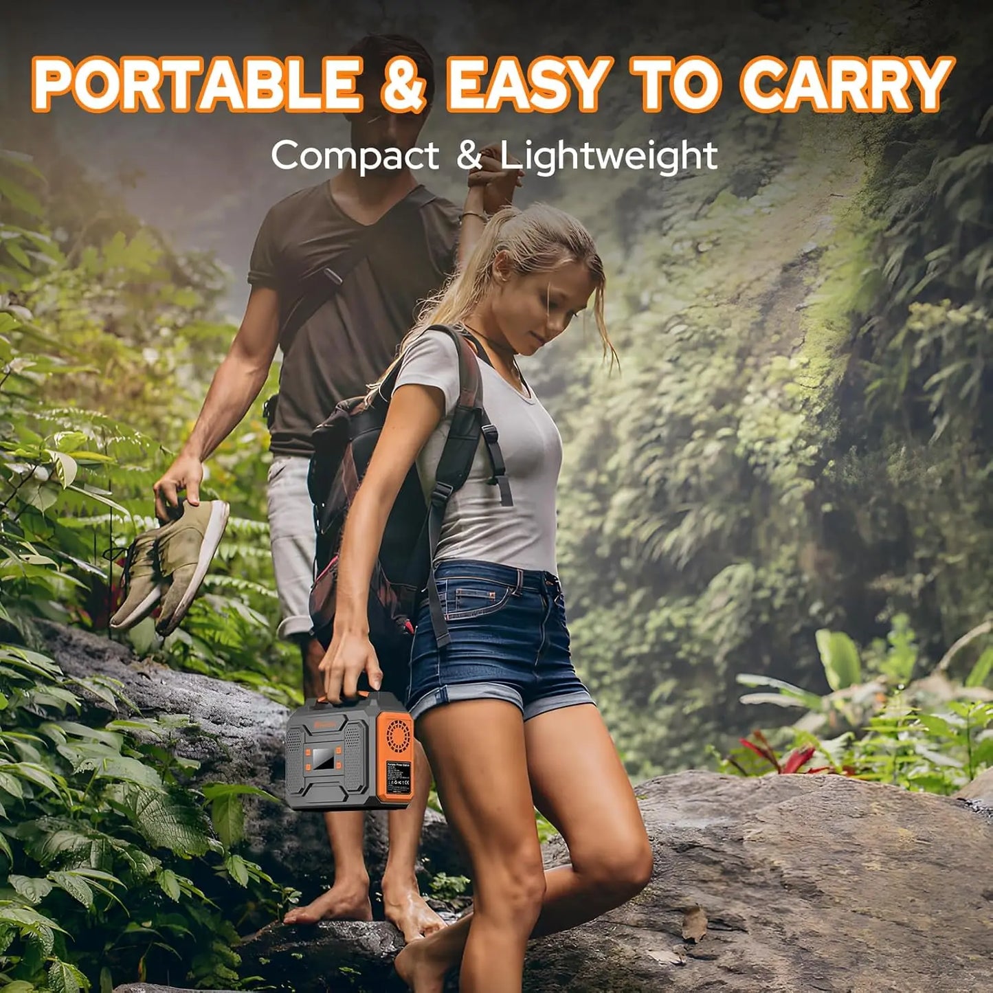 Portable Power Station 300W 280Wh Pure Sine USB Quick Charge