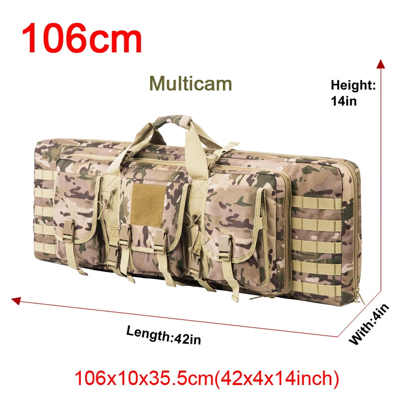 LQARMY Tactical Double Rifle Case Molle Bag For Airsoft