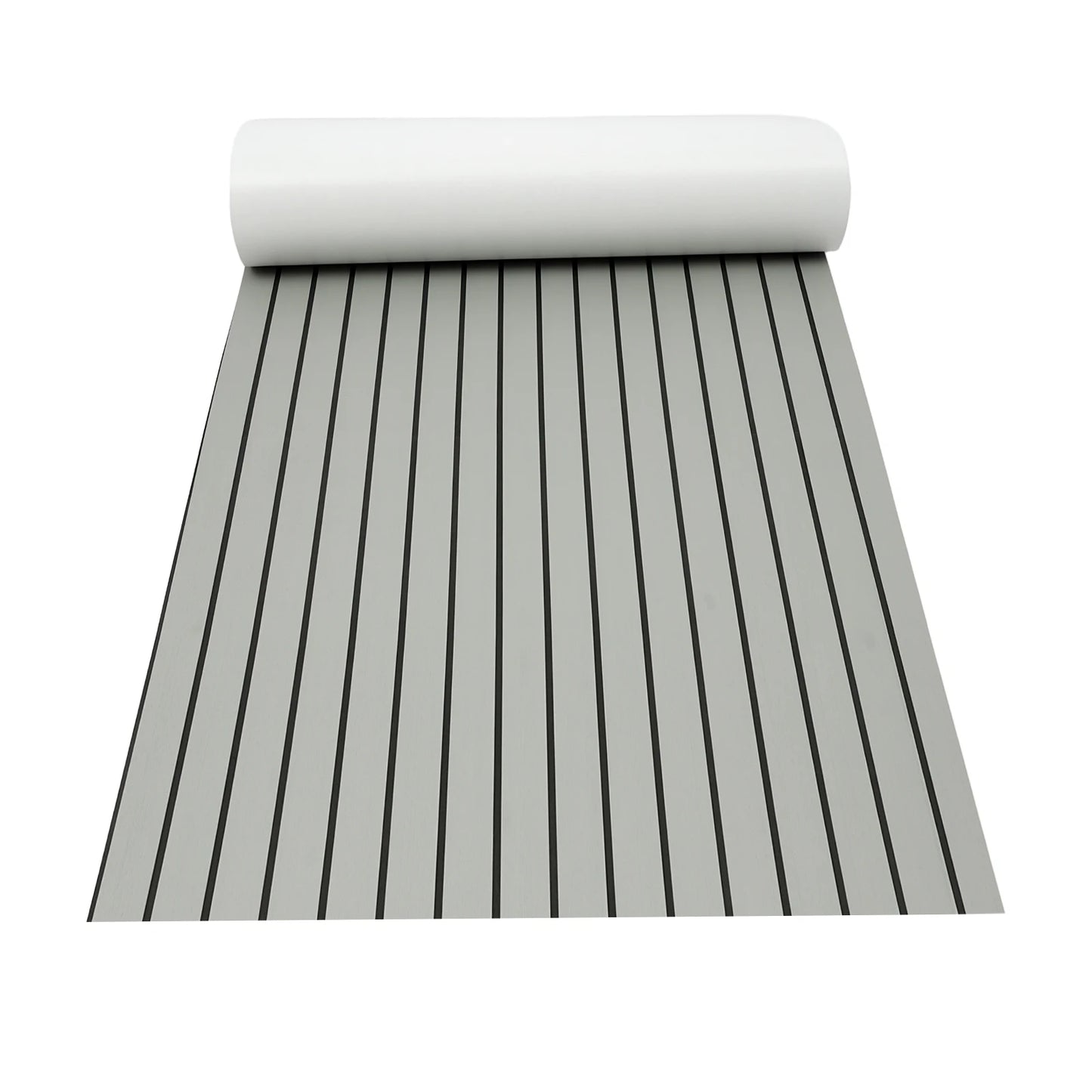 Self-Adhesive Boat Deck Mat 94.5"x35.4" Waterproof EVA Foam with Anti-Slip Teak Look Easy to Cut for RV Floor Yacht Gym Marine