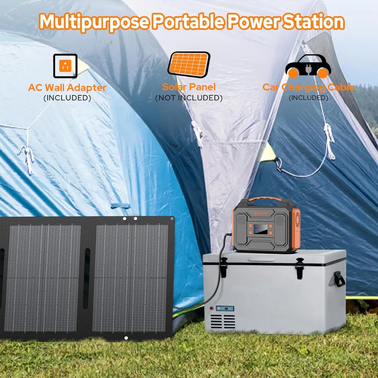 Portable Power Station 300W 280Wh Pure Sine USB Quick Charge