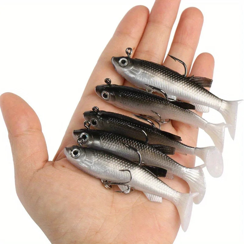 Realistic Soft Bait Lure Kit 5Pcs For Freshwater Fishing