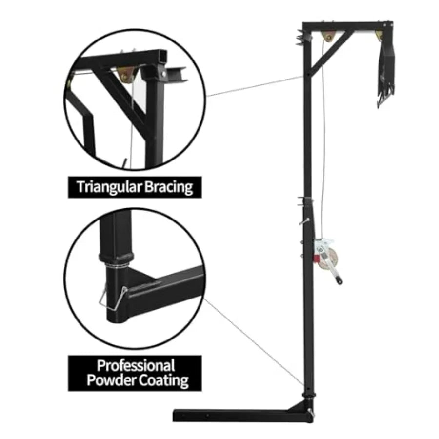 SHXI Hitch Mounted Deer Hoist With Winch Lift Gambrel