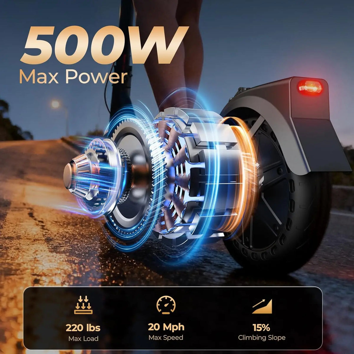HeroPick 500W Foldable Electric Scooter For Adult Commuters