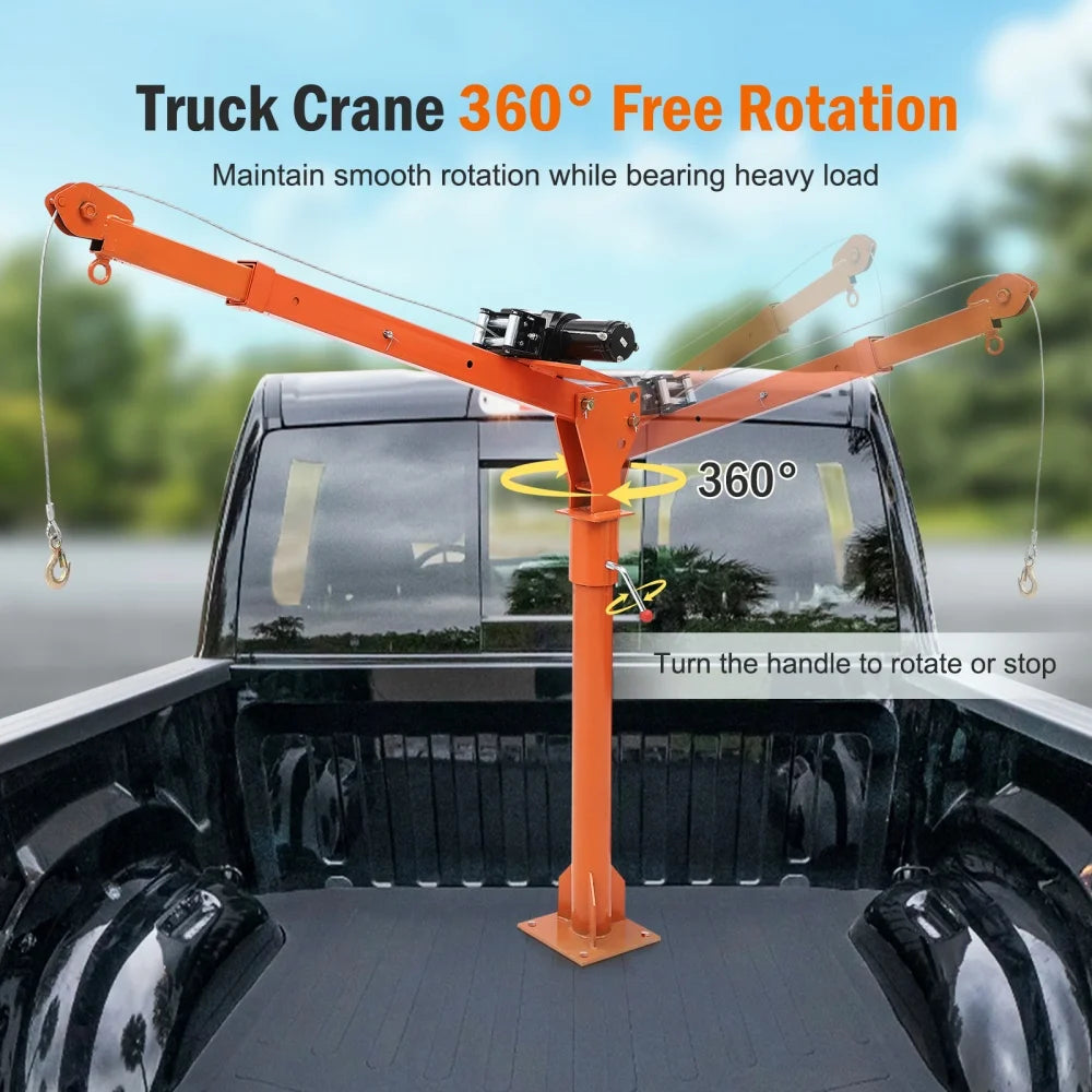 HiMISS Electric Trailer Dolly Truck Crane Hoist With Winch