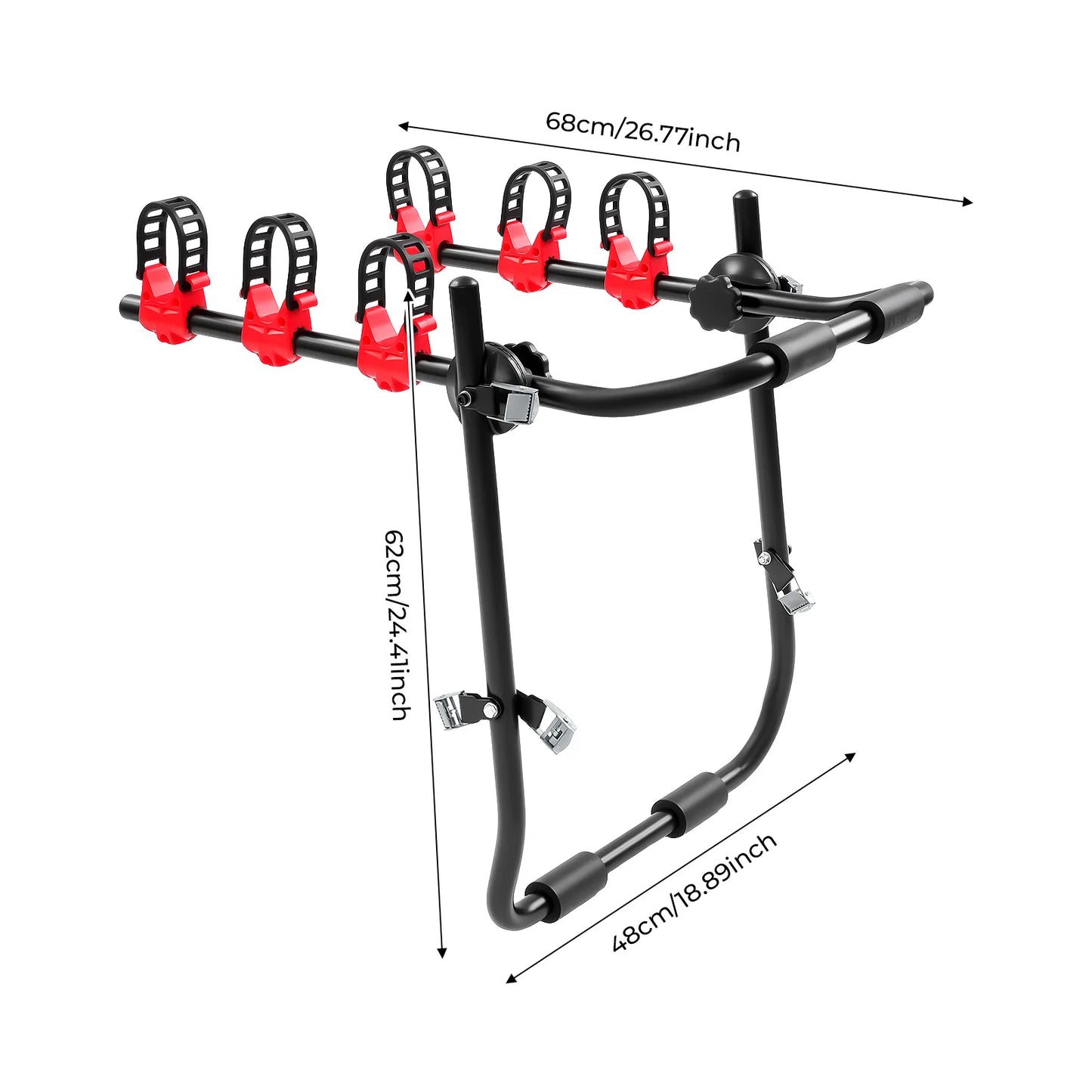 Trunk Mount 3Bike Carrier For Cars SUVs Fits Most Vehicles