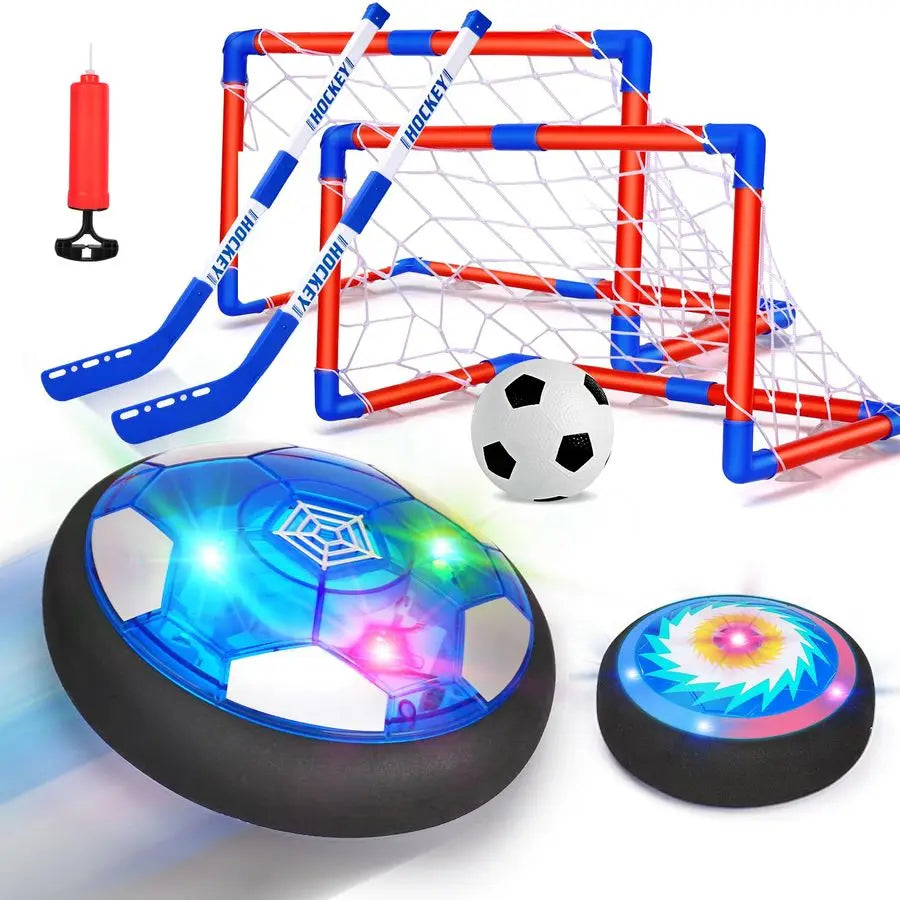 3 In Hover Soccer Ball Indoor LED Lights Playtime Set