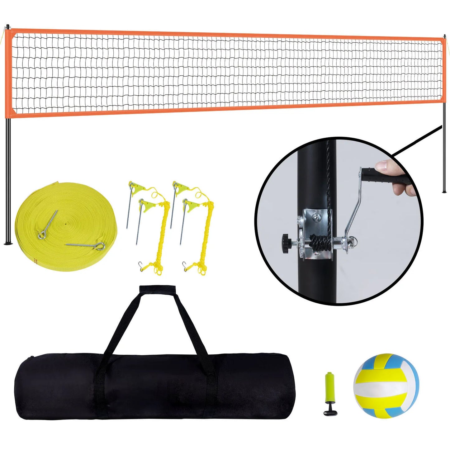 VEVOR Outdoor Volleyball Net System With Adjustable Height Poles