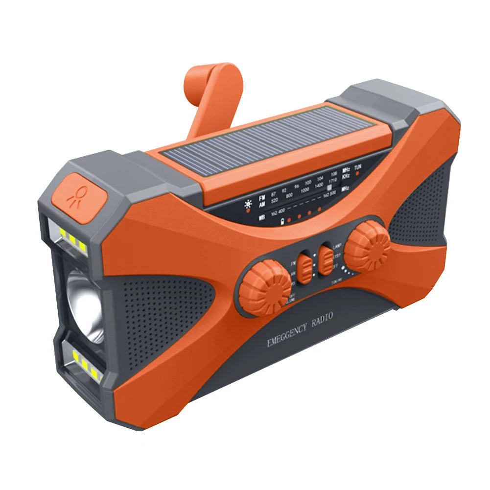 ALLOYSEED Dual Speaker Emergency Hand Crank Weather Radio