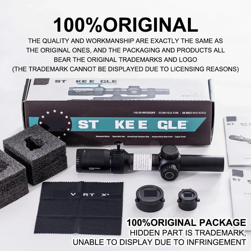 Original V*RT*X Optics St**ke E*gle 1-8X24 Second Focal Plane(SFP) Riflescope AR-BDC3 Reticle Waterproof/Shock Resistant