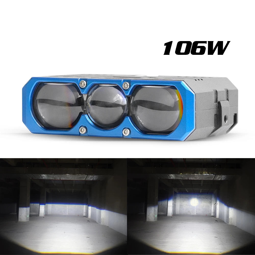 Three Direct LED Work Light Spotlight Off Road 6000K