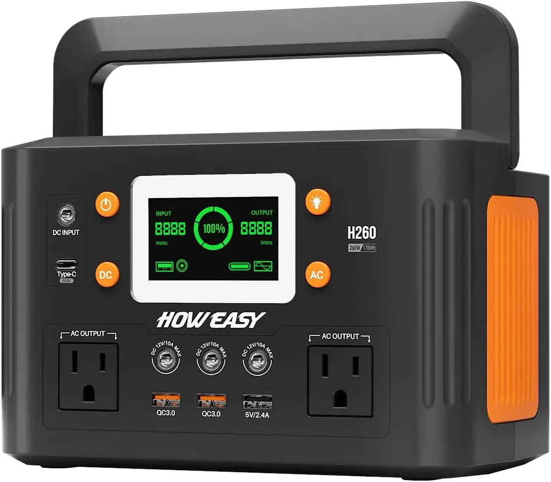 Portable Power Station 260W With 65W PD 48000mAh Battery