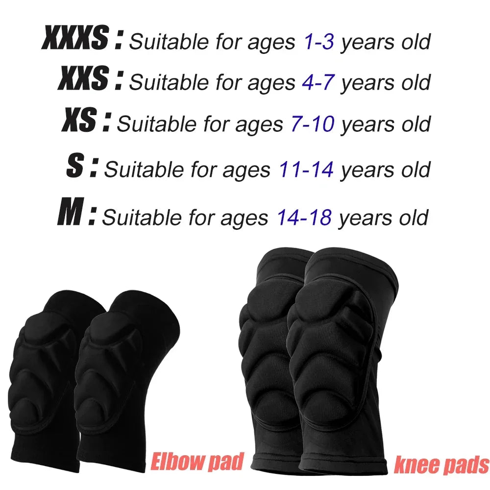 WRESTTOP Kids Knee Pads And Elbow Compression Sleeves Protective Gear