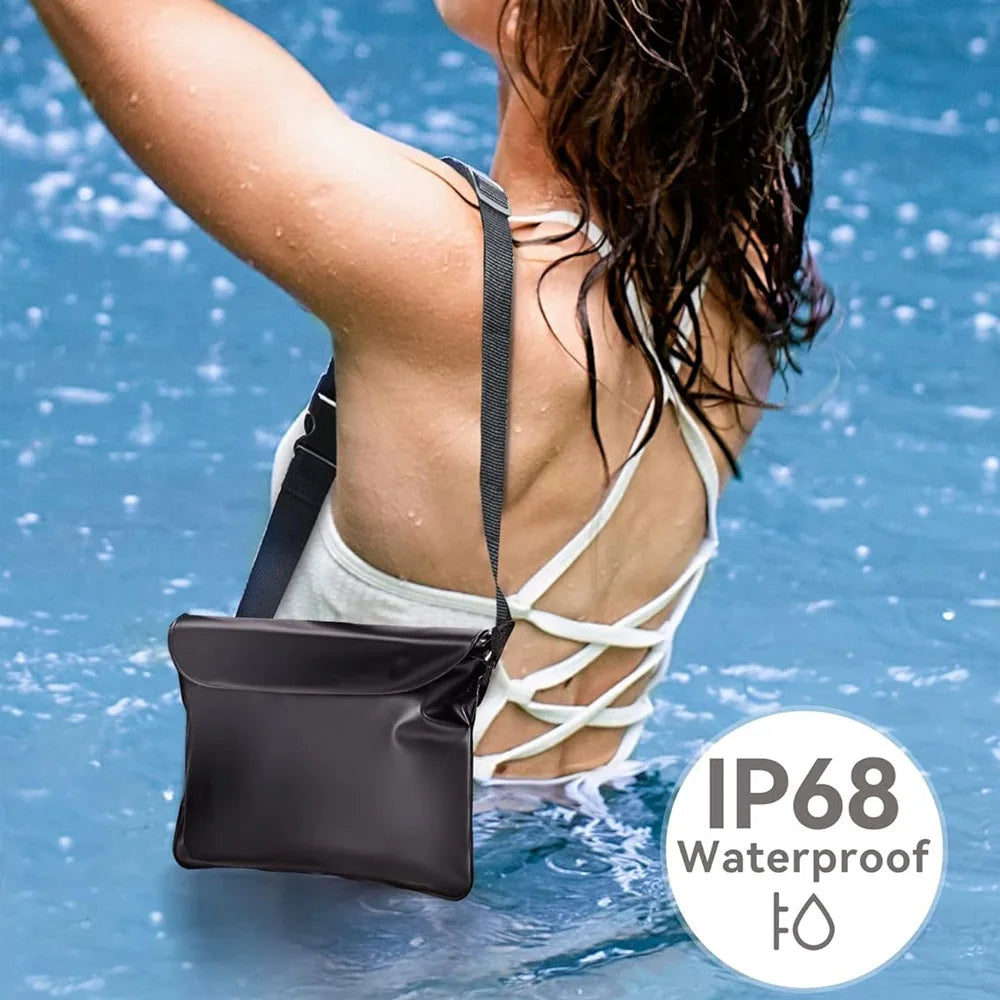 Waterproof Phone Pouch Portable Diving Waist Pack Adjustable Waist Strap Dry Bag for Beach Swimming Kayaking Boating Fishing