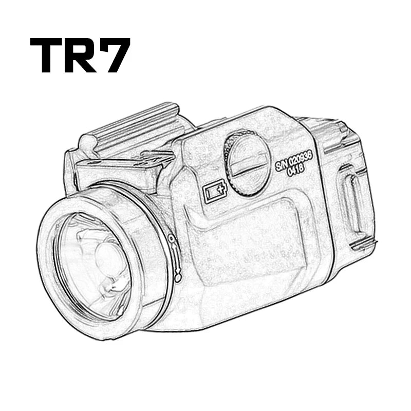 TR1 TR7 TR8 Outdoor Weapon Light 1000Lumen LED 20mm Rail