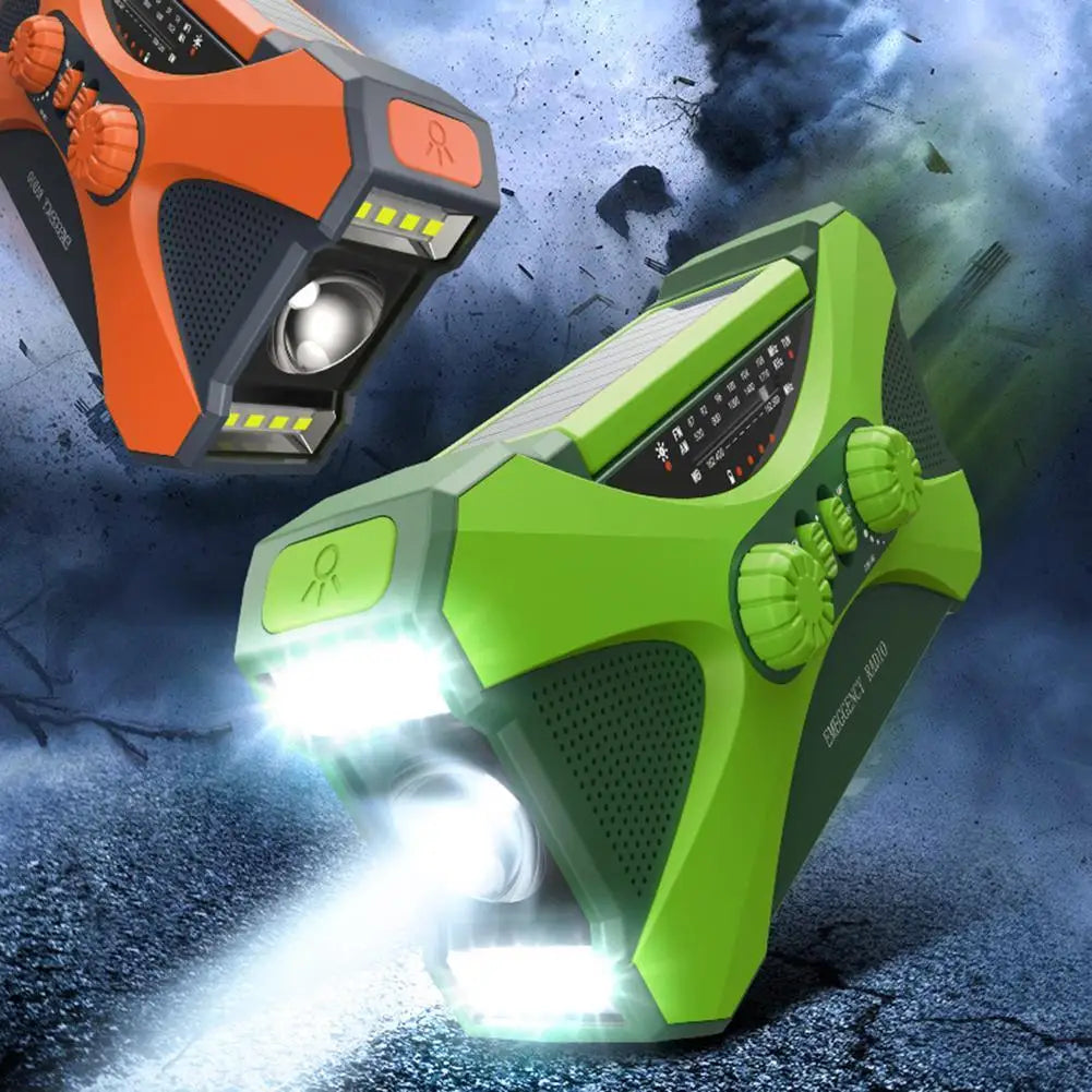 ALLOYSEED Dual Speaker Emergency Hand Crank Weather Radio