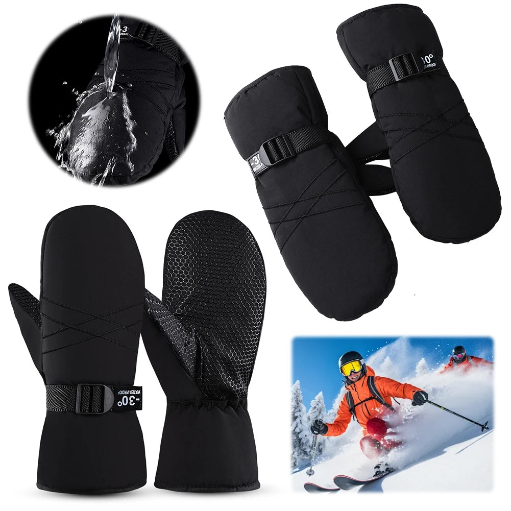 Winter Ski Gloves Windproof Winter Gloves Thermal Cycling Mittens Snowboard Gloves Cold Weather Gloves Xmas Gifts for Men Women