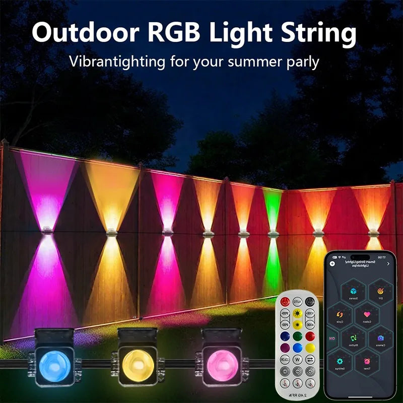 Smart RGBIC LED Eave Lights 300FT Permanent Outdoor IP67 Waterproof Festival Flashing Lighting Fairy String Holiday Lighting