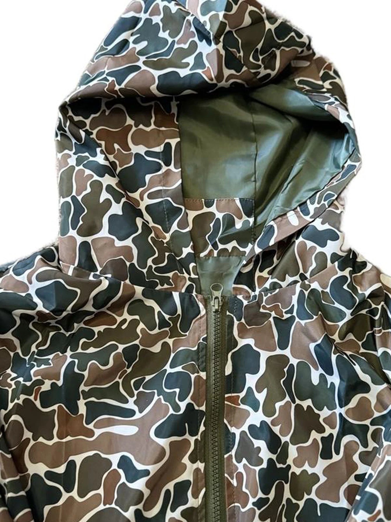 Camo Zip Up Hoodie Mens Full Zip Hooded Sweatshirt