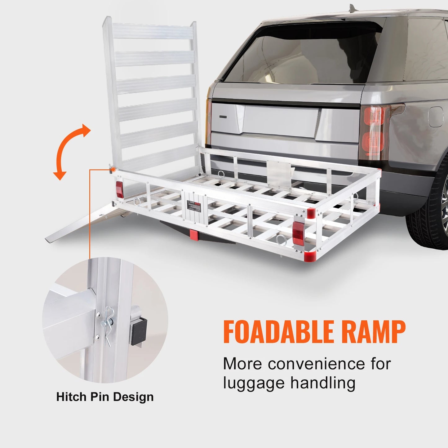 SucceBuy Aluminum Hitch Cargo Carrier Basket For Truck Camping