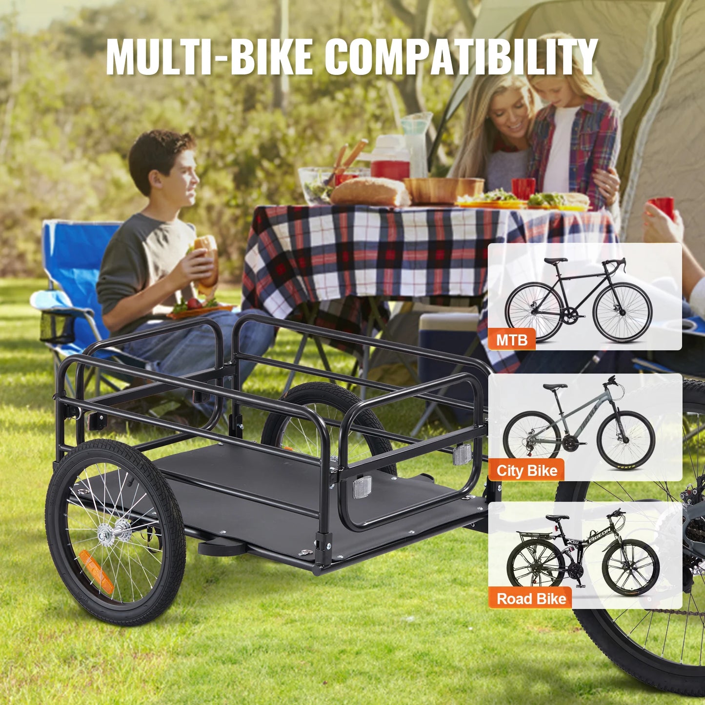 Bike Cargo Trailer Foldable Wagon Cart