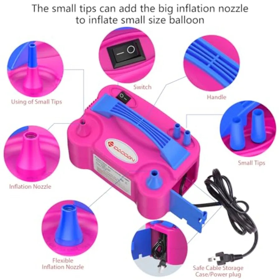 Curated Picks IDAODAN Electric Balloon Pump, Portable Electric Balloon Blower Machine Inflator Air Pump for Party Decorations