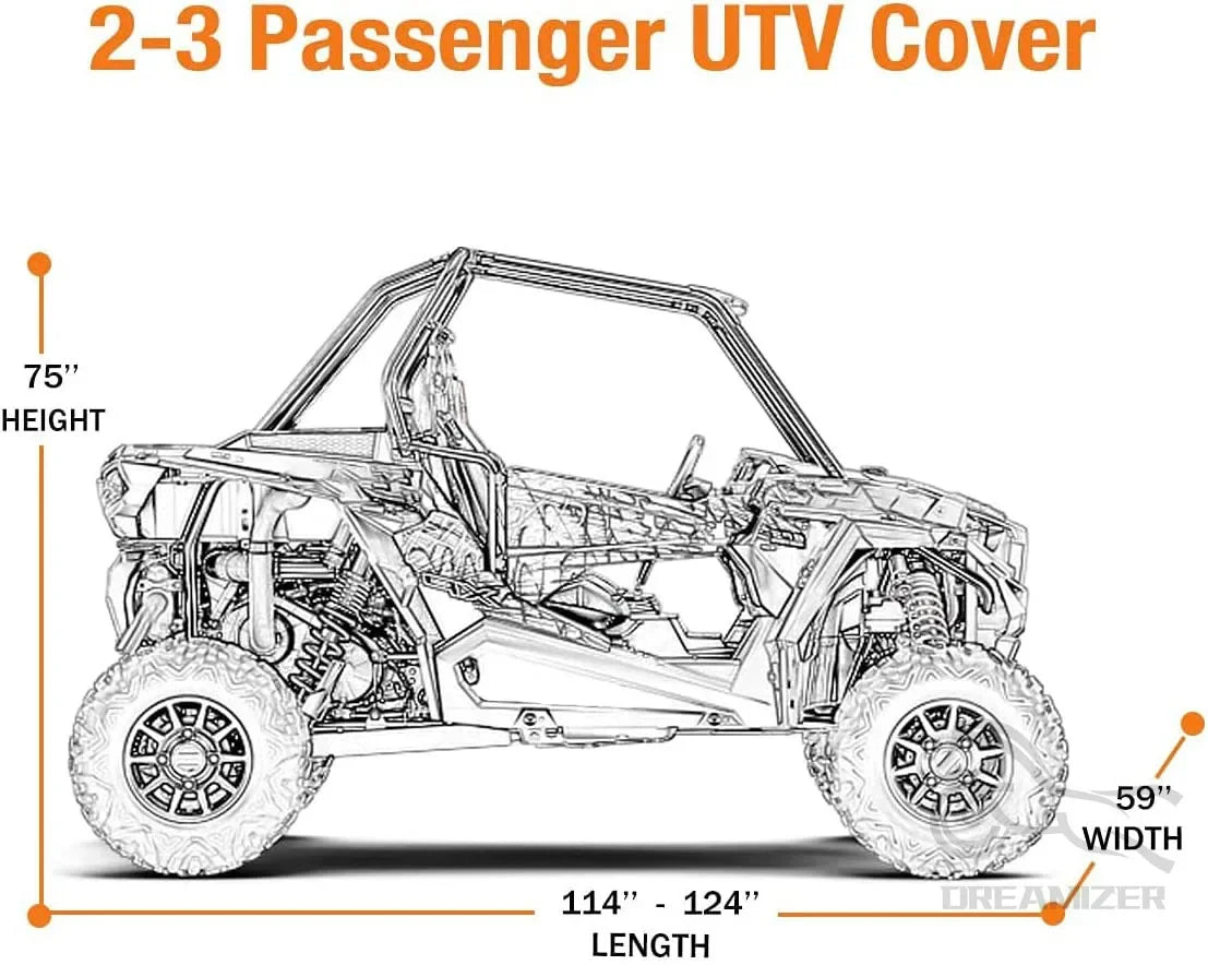 UTV Storage Cover For Can Am Maverick X3 Max Universal Fit All Weather